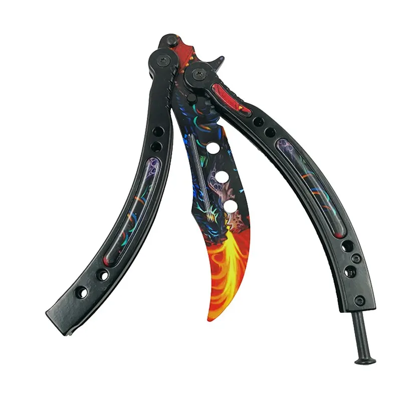 Тренировочный складной нож бабочка в тренировочном ноже из нержавеющей стали