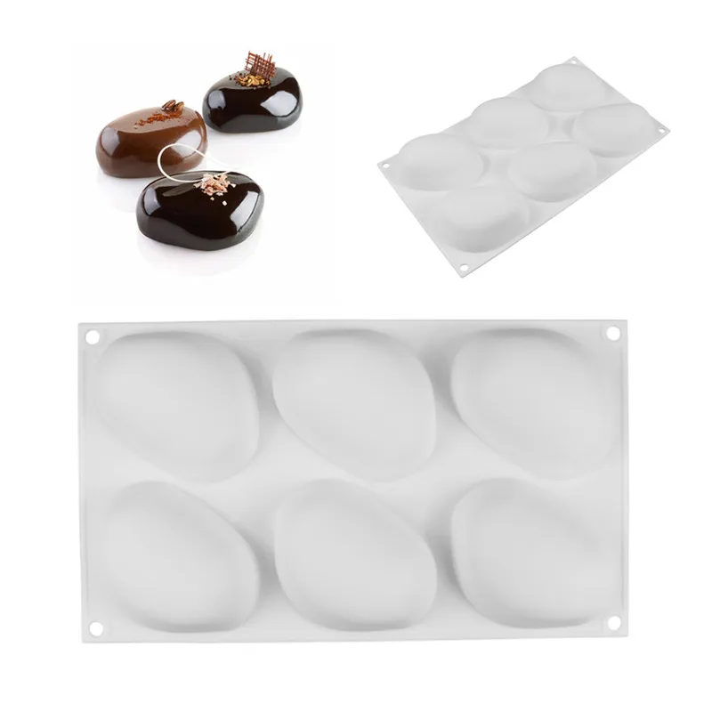 Силиконовая суперъяркая эллиптическая форма для выпечки 1 шт. тортов муссов