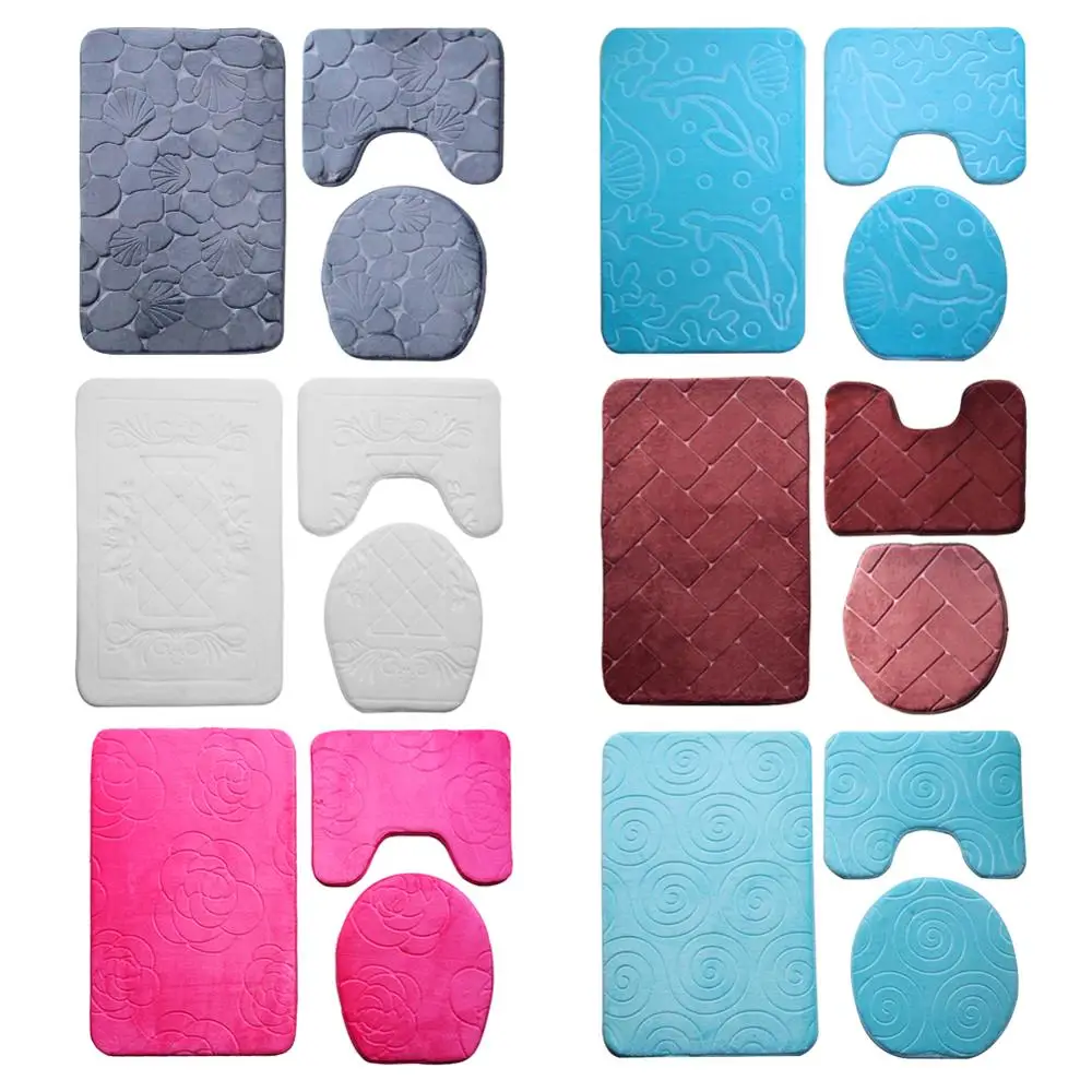 Комплект нескользящих ковриков для ванной и кухни (3 шт.)|Коврики ванной| |