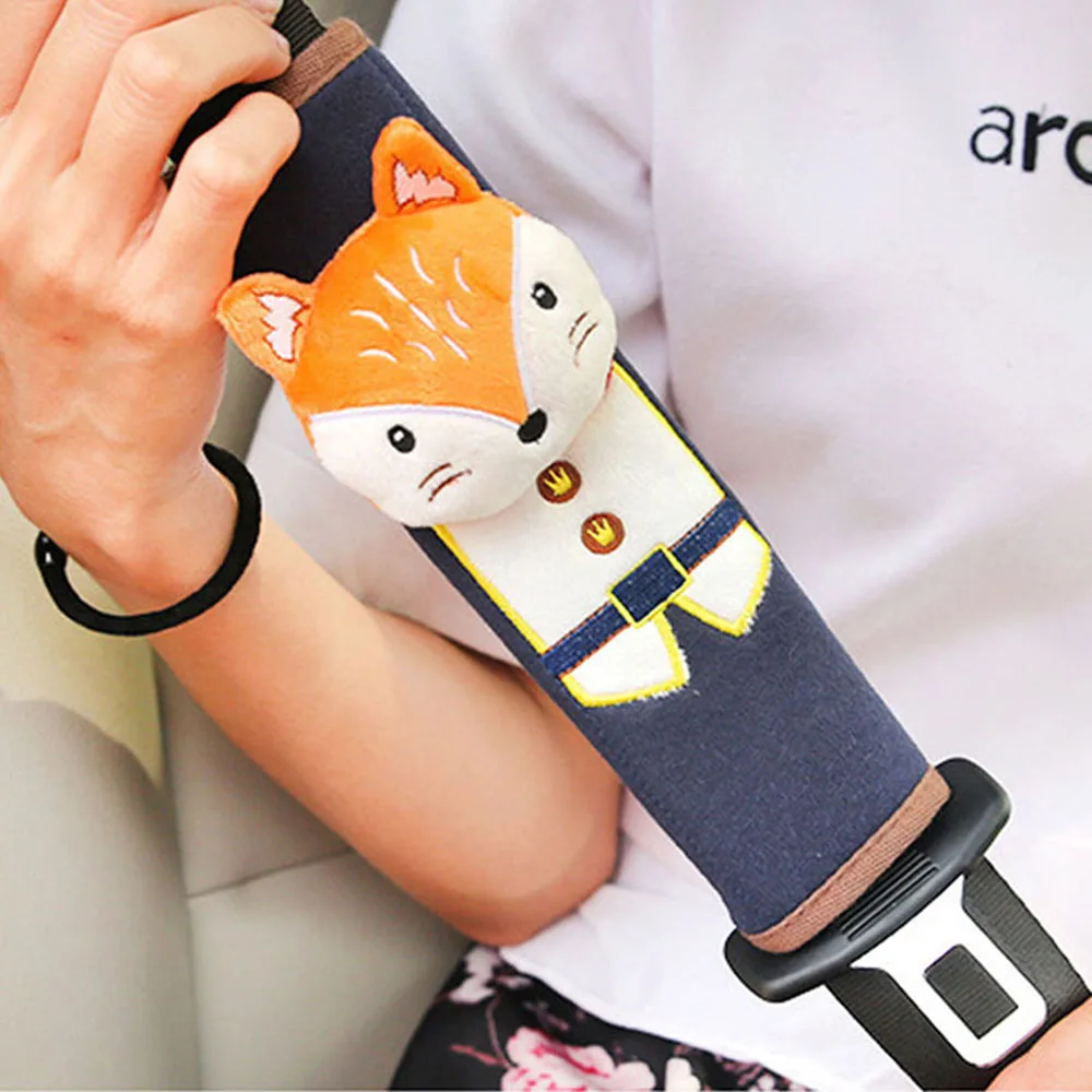 Универсальный чехол для ремня безопасности с мультяшным автомобилем детский