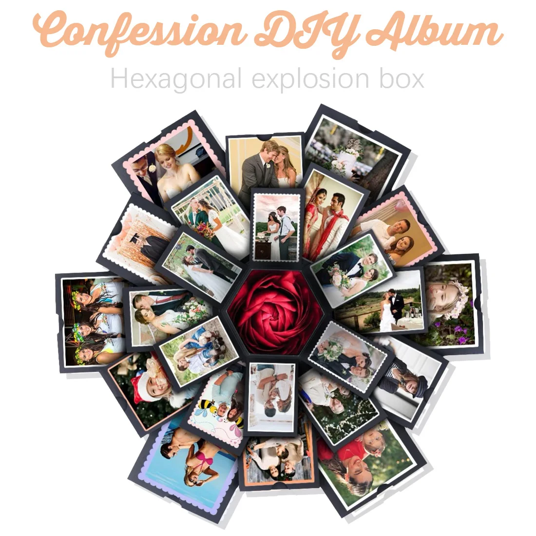 

Craft paper album, creative flower shape semi-finished products, holiday, birthday surprise gift
