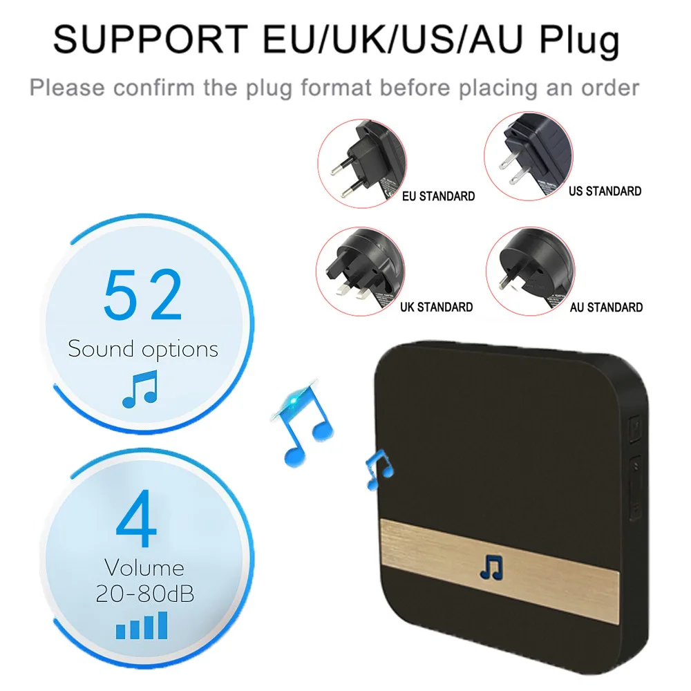 720P Tuya Smart видео-дверной звонок Беспроводной видео в режиме реального времени