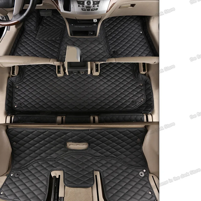 

Leather Car Floor Mats Carpet Rug for Honda Odyssey 2008 2009 2010 2011 2012 2013 3 Rows Auto RB3 RB4 Accessories