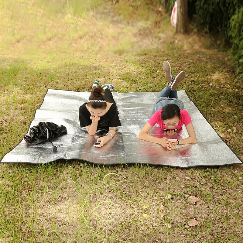 

Hot Moisture-Proof Pad Foldable Picnic Outdoor Blanket Aluminum Film Mat Tent Pad Double-side DO2