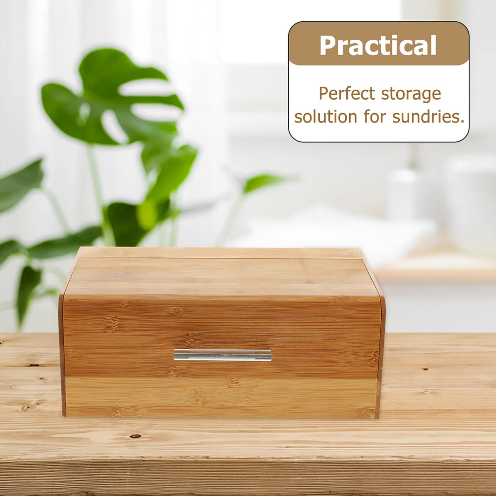 

1pc Creative Bamboo Bread Storage Box Snack Storage Holder (Assorted Color)