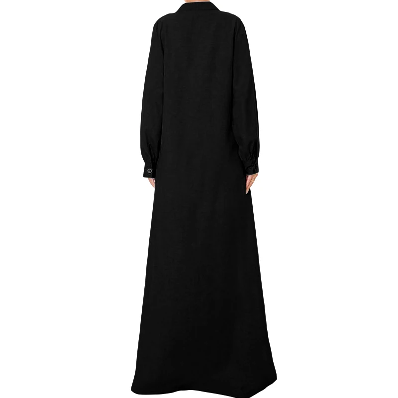 Винтажное льняное платье, женская мода, длинная рубашка, vestidos robe cellumia, осень, рукав-фонарик, женское повседневное свободное платье на пуговицах, 7