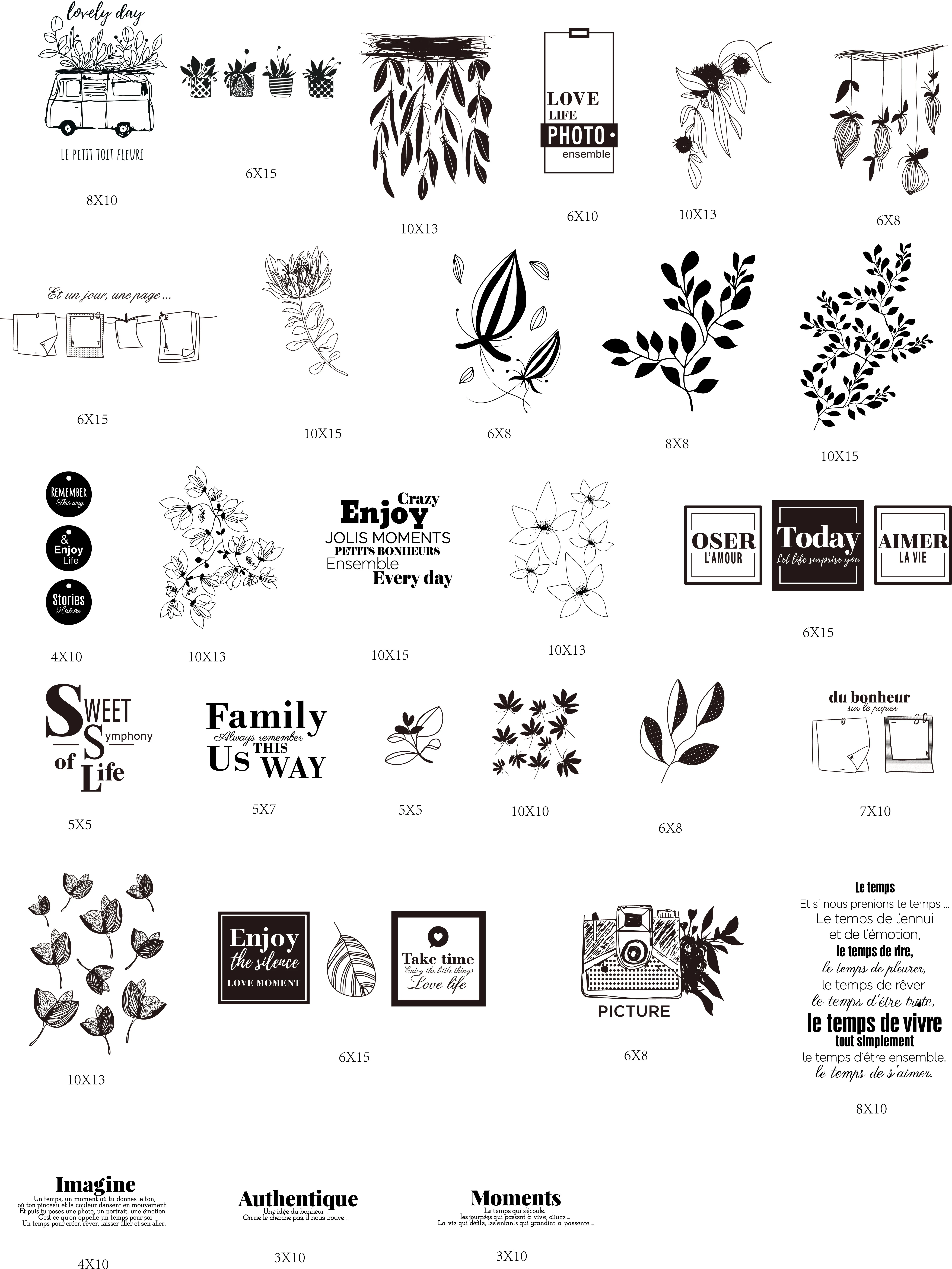 Французский прозрачный силиконовый штамп/печать для DIY скрапбукинга/фотоальбома