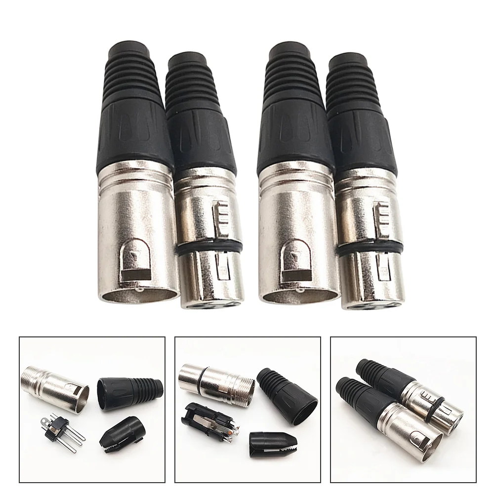 

8PCS Replacement XLR Connector Solder Type Microphone Cale Plug Audio Socket