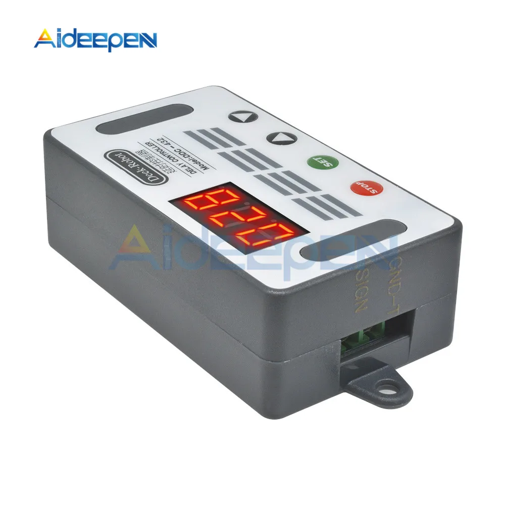 DC 5 V-30 V двойной МОП-реле задержки времени высокий уровень триггера светодиодный цифровой дисплей цикл переключатель времени цепи 12V 24V 0-999