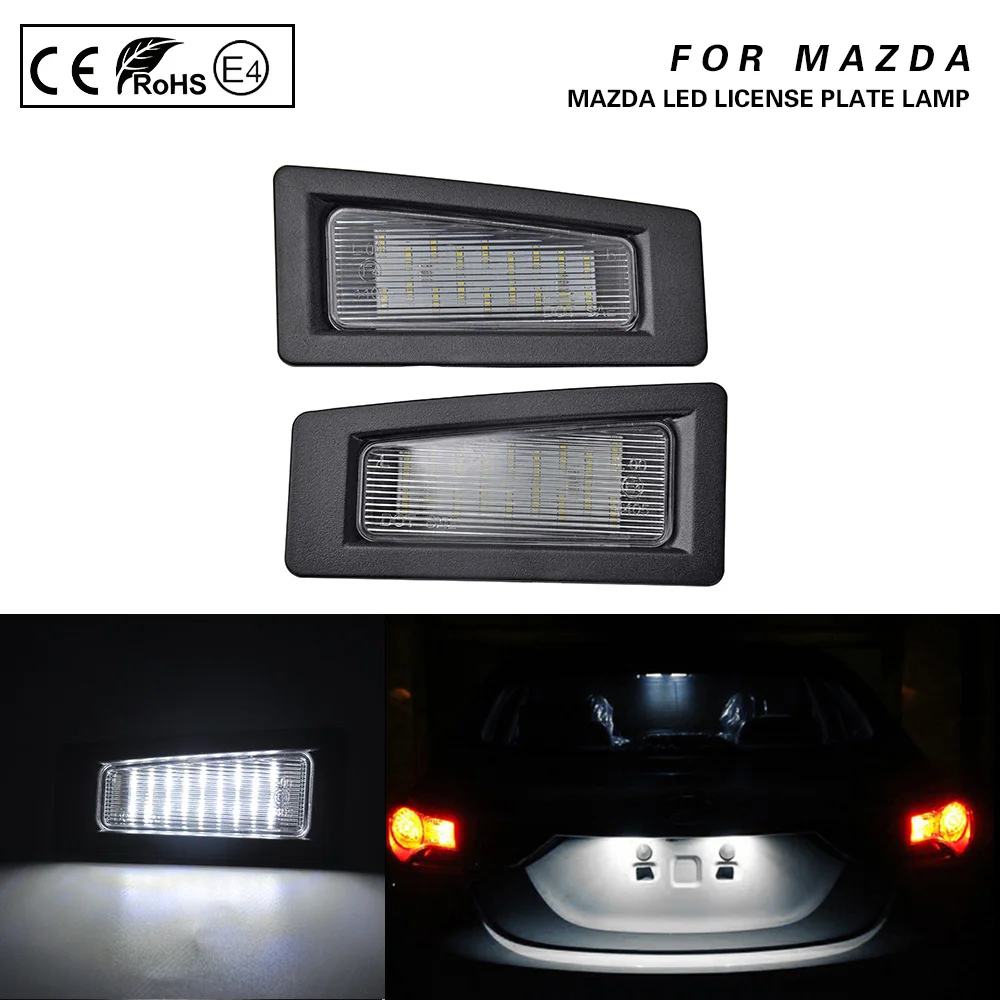 

2Pcs LED Number License Plate Light Lamps For Mazda 3 (Gen3,as Axela)2014-2018 CX-3 2016-up