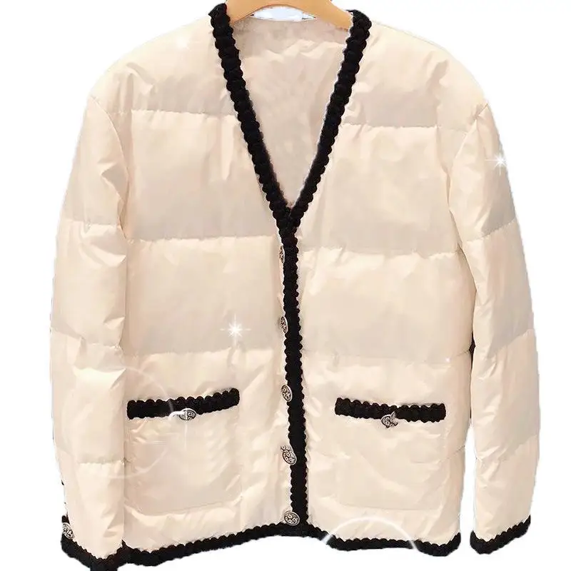 

dress winter stitching v-neck easy leisure bread served H09144 cotton-padded jacket coat han edition temperament lace