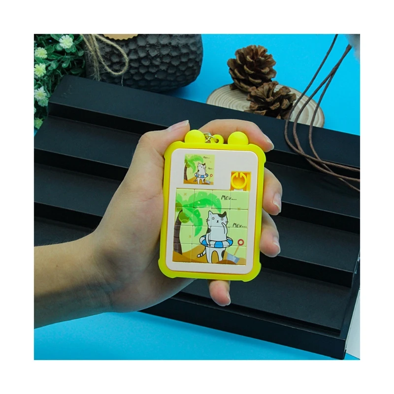 Cute Cartoon Cat Puzzle Keychain Pendant with Anti-rust Metal Hook Key Chain H055 | Игрушки и хобби