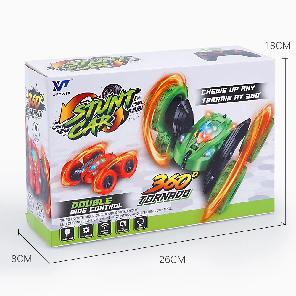 RC Car 2.4G 4CH LED Stunt Drift Deformation Buggy Rock Crawler Roll 360 Degree Flip Kids Robot Toys Radio Controlled | Игрушки и хобби