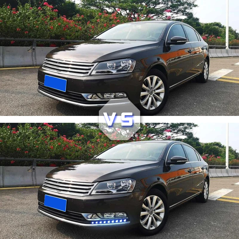 Светодиодный ные дневные ходовые огни DRL противотуманные фары для Volkswagen VW Passat B7