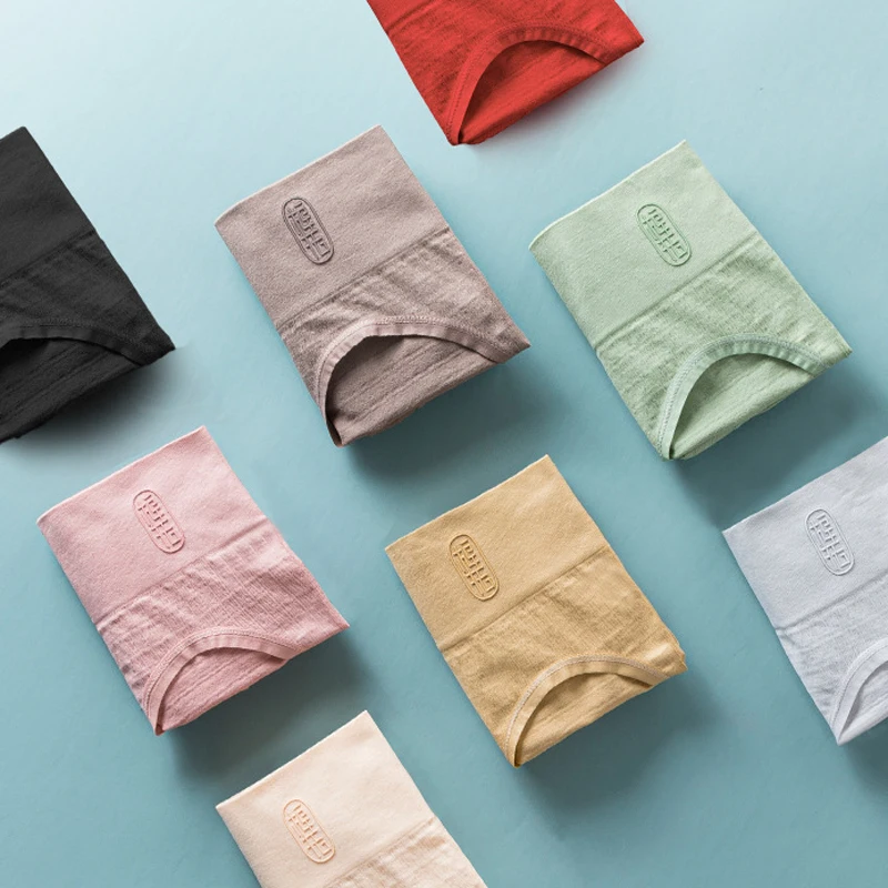 Трусы женские хлопковые с высокой талией бесшовные F размера плюс | Женская