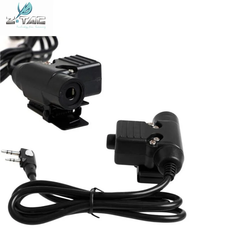 Z Tactical Airsoft U 94 Headset PTT U94 2 Pin for KENWOOD/Motorolar Talk about/2-Way/Midland/ICOM BaoFeng UV-82 Radio images - 6