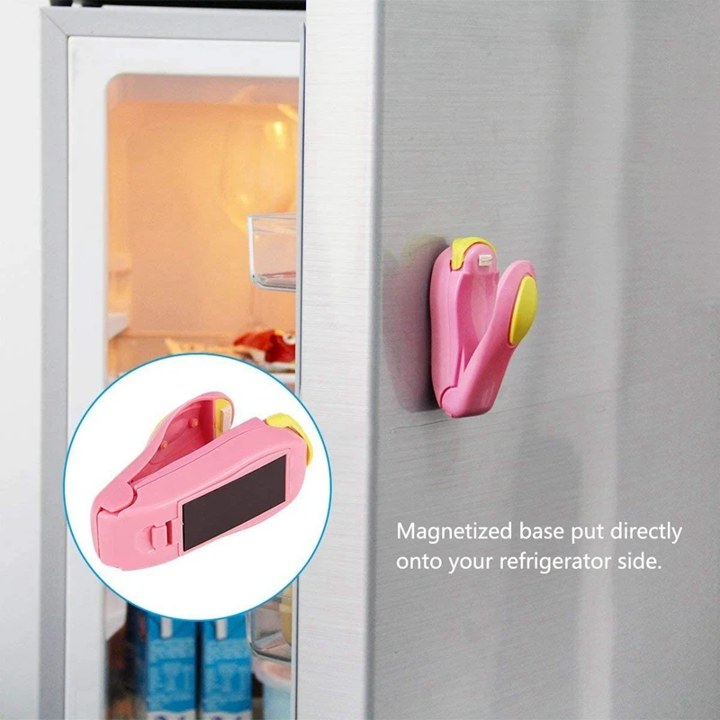 

HOT-3PCS Portable Mini Sealing Machine Household Heat Sealer Capper Food Storage Package(Random Color)