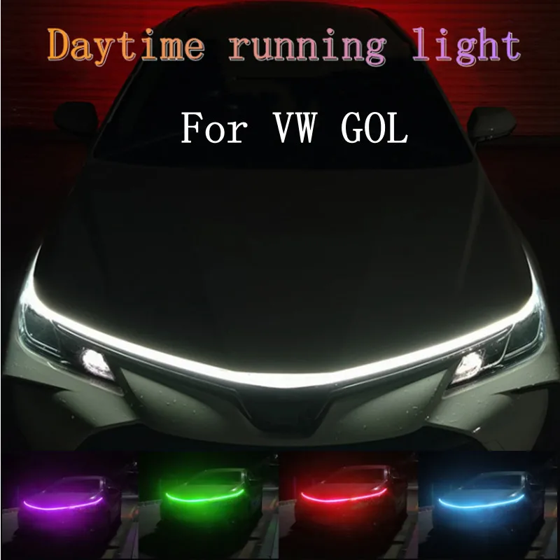 

1 Set Waterproof Car Led Light Strip For VW GOL Hood Flexible Decoration Strip Light Decor Lamp Universal Fit for Most Vehicles