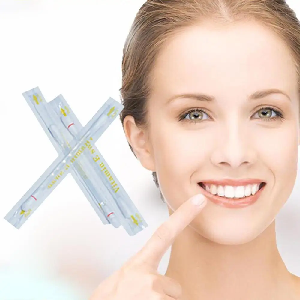 

Fast shipping 100pcs Vitamin E oil Swabs Teeth Whitening Kits Use before Teeth Whitening to Protect Lip and Gum from VE Swabs