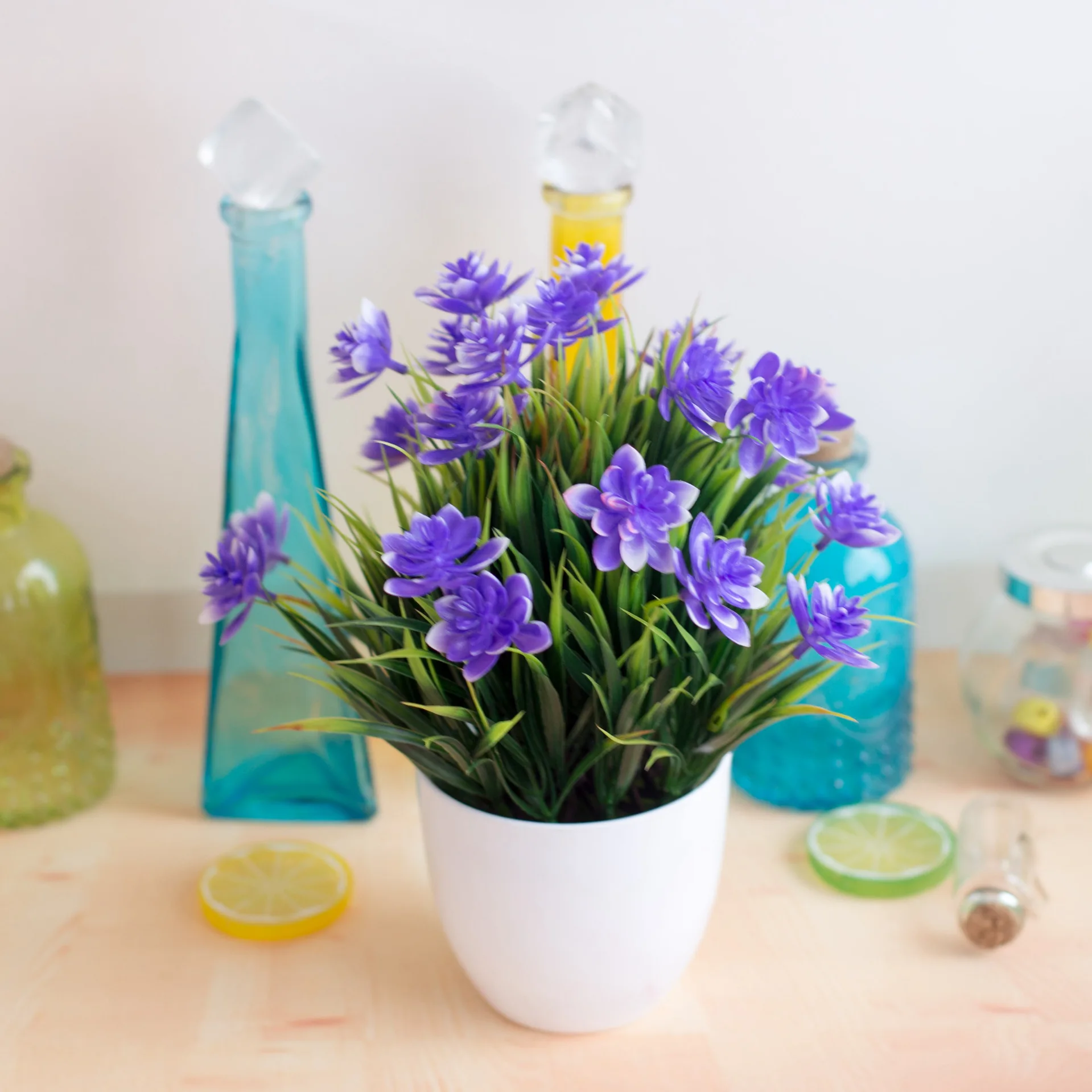 25x27 см Искусственный весенний травяной шар в горшке Домашний Сад Бонсай балкон