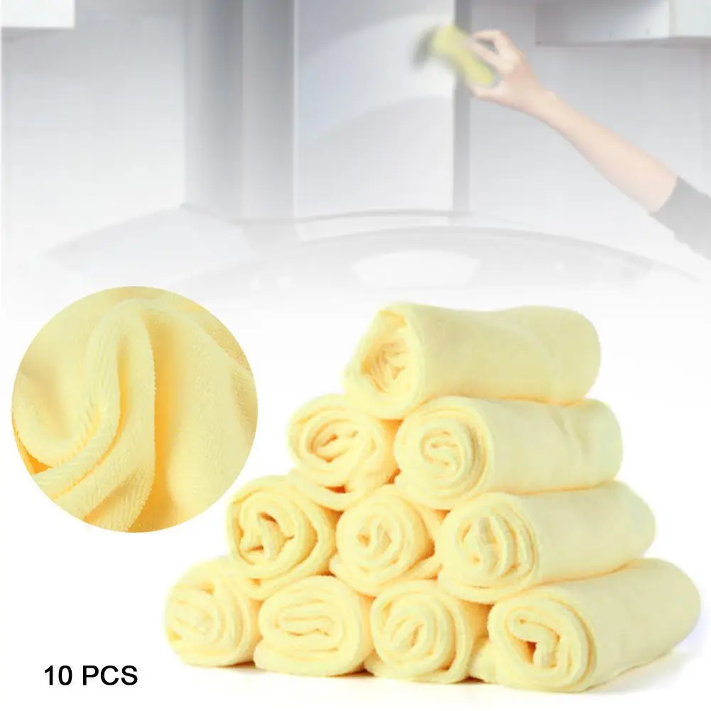 10 Упаковка микрофибры ткань для чистки подходит тела сухой бытовой полировки