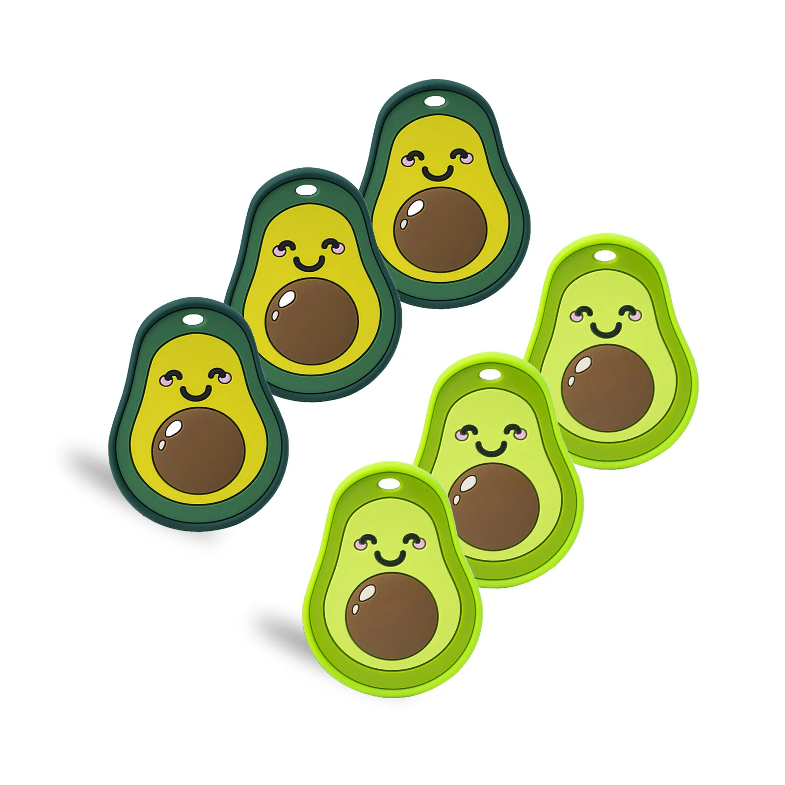 Juguetes de dentici&oacute;n para beb&eacute;, sin BPA, aguacate, roedores, masticables, con forma de Animal, productos para beb&eacute;, regalo de enfermer&iacute;a, 5/10 Uds.-0