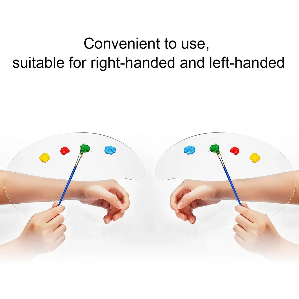 

1pc Acrylic Paint Palette Transparent Clear Gouache Artist Paint Mixing Palette Easy Cleanup For Oil Watercolour