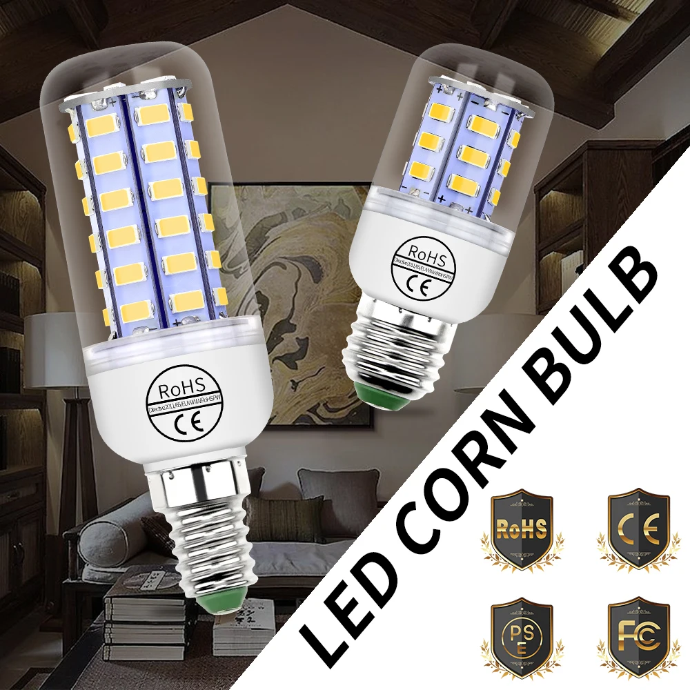

E27 Led Lamp E14 Led Bulb GU10 220V Lamp Corn Light Bulb G9 Candle Lamp Led Lights for Home 24 36 48 56 69 72leds Bombillas B22