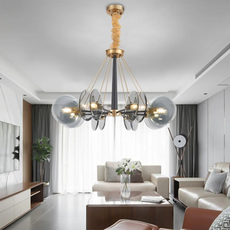 

Postmodern creative glass fashion living room chandelier light luxury art bedroom study chandelier