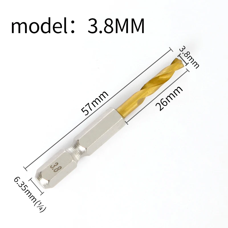 

Сверло спиральное Weiligu 1/4 дюйма, нержавеющая сталь, ультракороткое, 1,5-13 мм