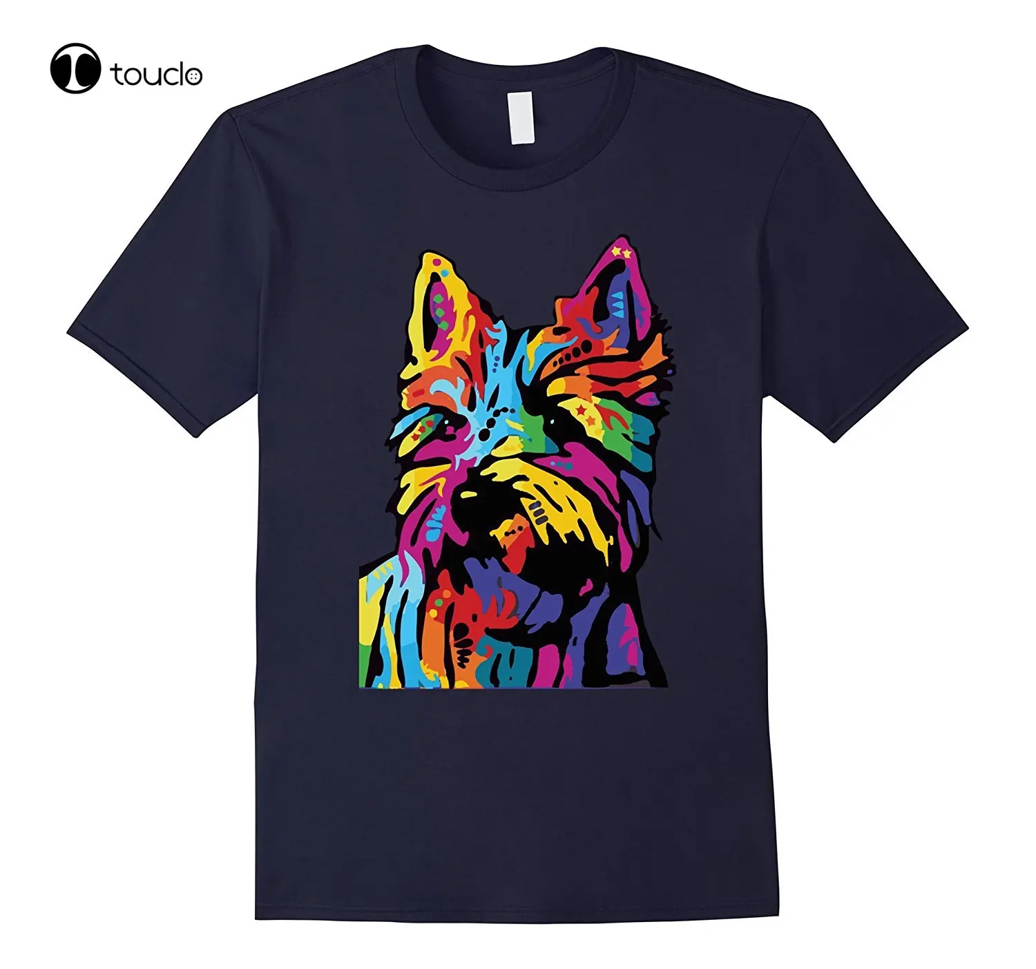 

New Fashion Cotton T-Shirt Pop Art Style Yorkshire Terrier Owner Dog Lovers T-Shirt Casual Tee Shirt Custom Aldult Teen Unisex