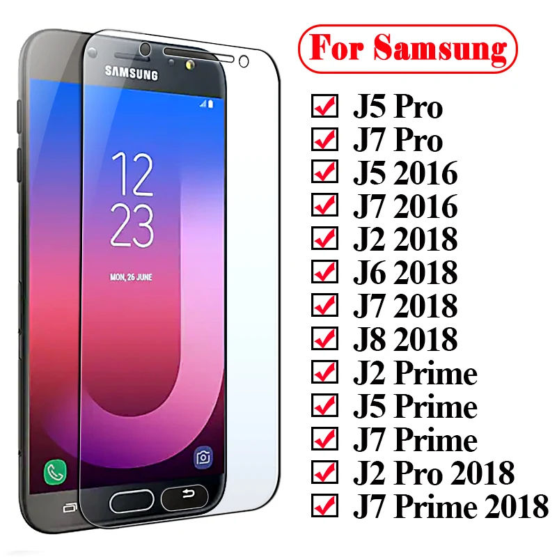 Защитное стекло для Samsung Galaxy J2 Prime J5 2016 J7 Pro J6 2018 закаленное Защита экрана pelicula J8 J 2 5