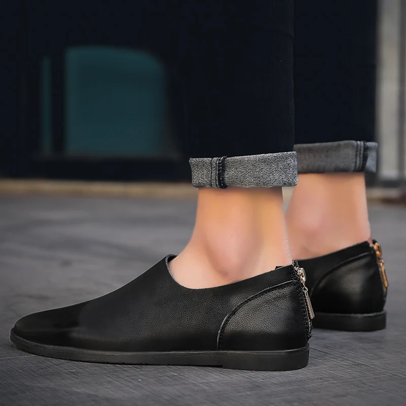 Новинка Обувь в деловом стиле Мужские кожаные лоферы светильник для вождения