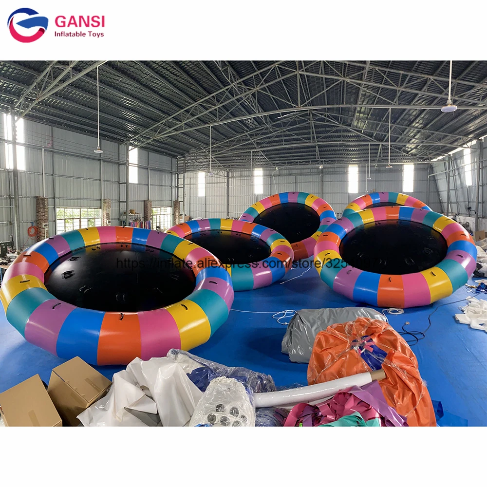 Mobile water spinning toys inflatable towable tube sea float inflatable flying crazy UFO