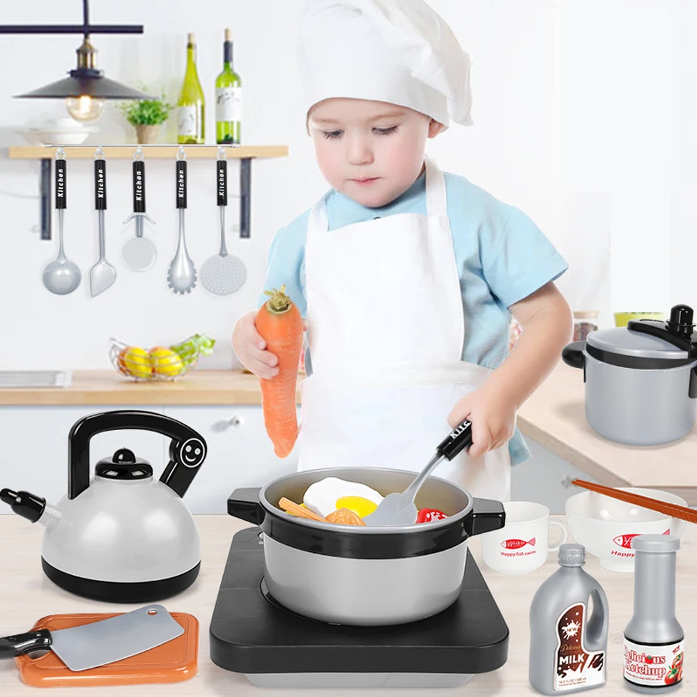 Детские кухонные игрушки имитация мини кухонной посуды кастрюля детские для