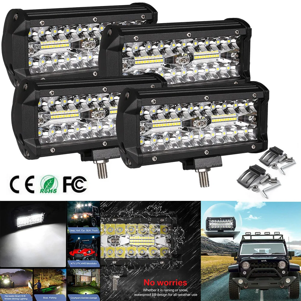 Светодиодсветильник противотуманная фара 7 дюймов 120 Вт с комбинированным