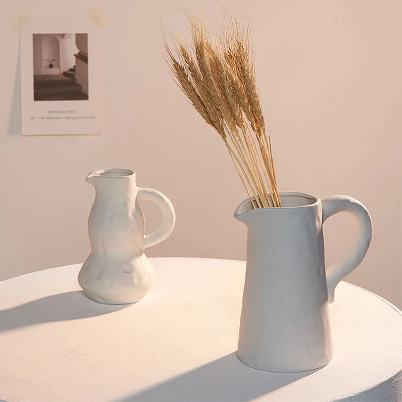 

Wholesale Ceramic Vase Art Flower Vase For Home Decoration Furnishings Handmade Artware TV Cabient Decoration Ornament Figurines