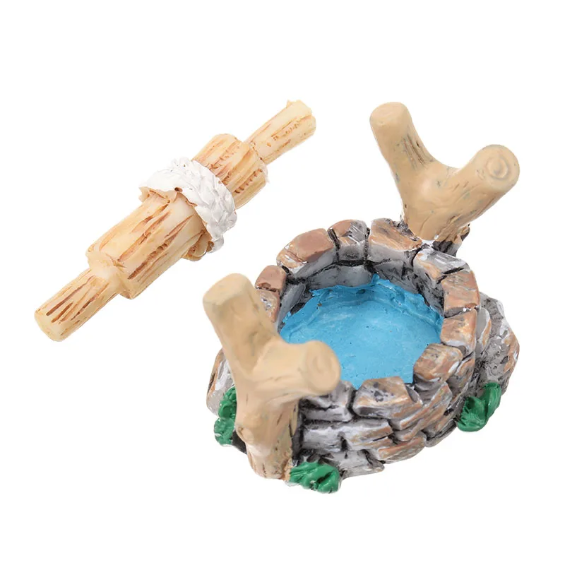 1 шт. DIY садовые миниатюрные украшения винтажный дом вода колодец разноцветный