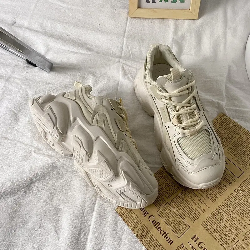 

Spring New Style Mesh Breathable Women's Casual Sports Shoes 2021 Fashion Platform Vulcanized Women Sneakers Zapatos De Mujer