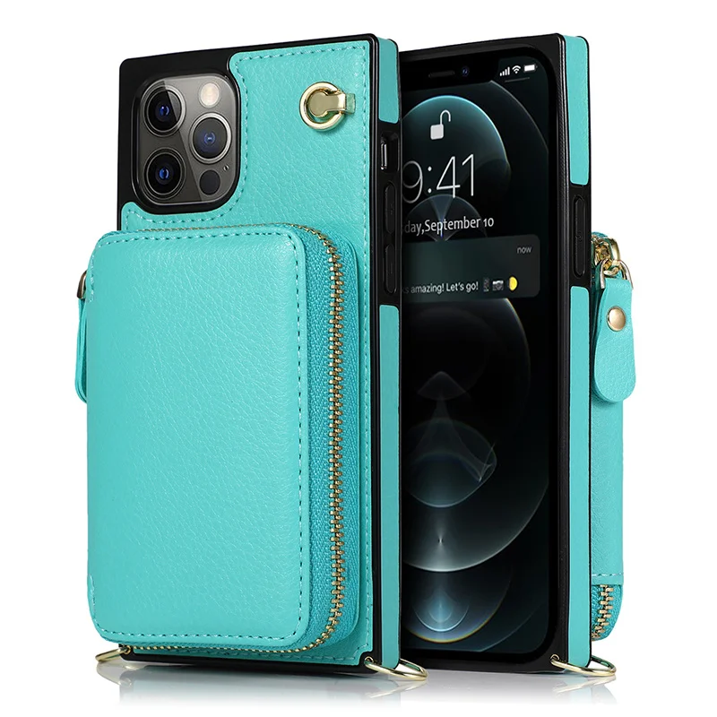 

Однотонный чехол для IPhone на молнии, чехол-накладка для iPhone 6 7 8 se 2020 6p 7p 8p x XR XS Max 11 12 Pro Max с визитницей