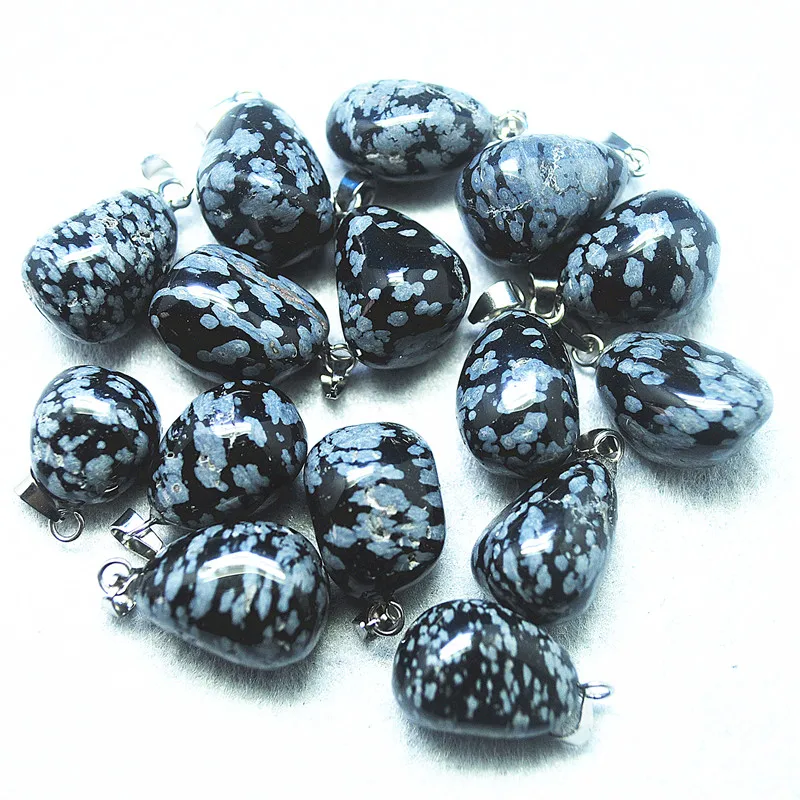 

10pcs nature stone pendants snowfalk obbistan jasper stone irrregular shape for charms bracelets making accessories good selling