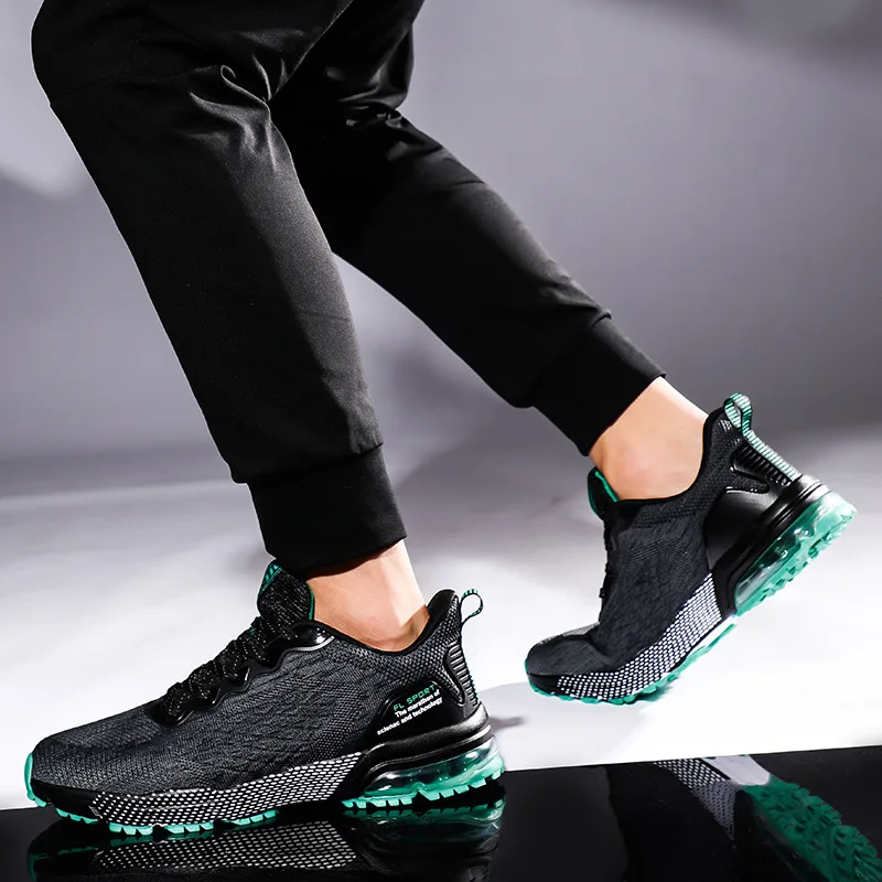 Sports shoes men's spring and autumn breathable flying woven mesh with casual wild student cushion | Обувь