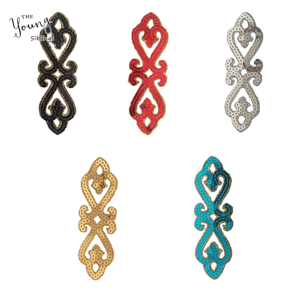 

New Arrive Sequin Applique Iron on Patch Embroidery Clothing Sewing Applique Badges Sticker DIY Clothing Decoration Accessories