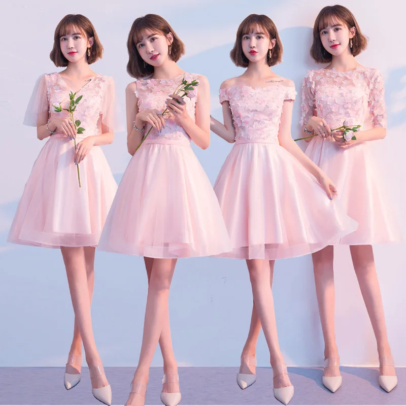 

FZSLCYIYI New Arrival Women Flower Full Length Gown Fashion Pink Bridesmaid Wedding Dress Elegant Evening Party Gowns Cheongsam