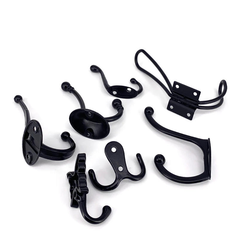 Черная настенная вешалка для одежды халата офиса бара домашнего декора 1 шт.|hanger