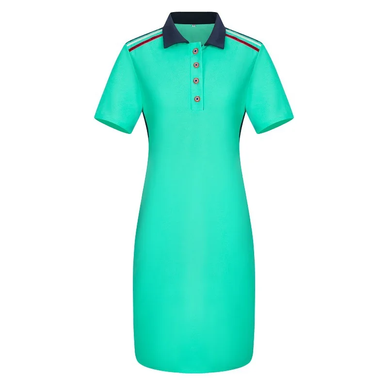Женские повседневные платья поло с отложным воротником футболки коротким