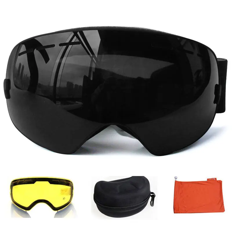 Новые двухслойные незапотевающие лыжные очки UV400 лыжная маска для катания на