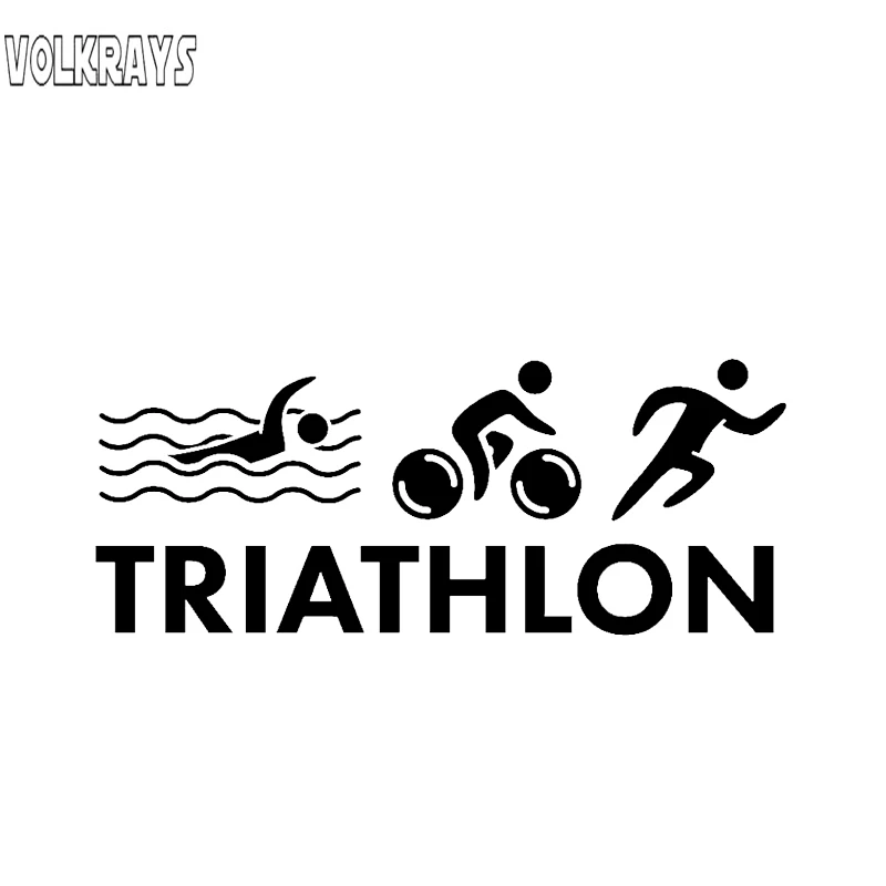 Volkrays креативные автомобильные стикеры крутая Триатлон для плавания на