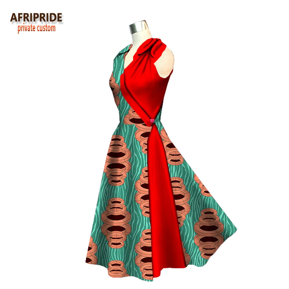 Повседневное платье с Африканским принтом для женщин AFRIPRIDE платья трубы длиной