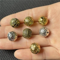 junkang 10pcs 12mm solid beads with pitting pattern diy handmade necklaces bracelet spacer wholesale jewelry connectors